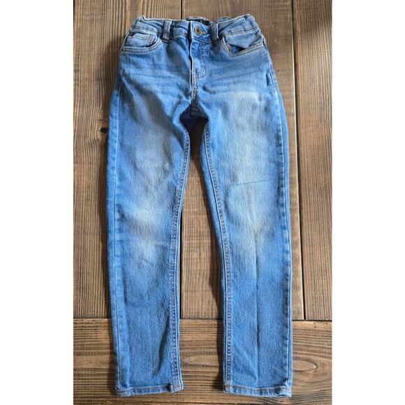 Lucky Jeans Girls Size 8 Zoe Skinny Denim Straight Leg Stretch Adjustable Waist - Picture 1 of 8